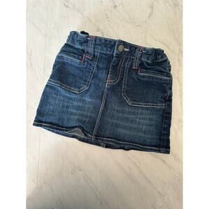 Gap kids jeans denim skirt girls sz 6 adjustable waist stretch